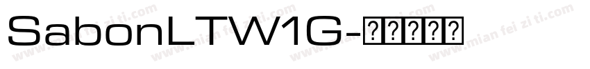 SabonLTW1G字体转换