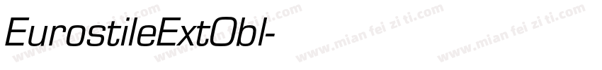 EurostileExtObl字体转换