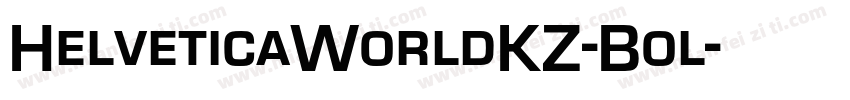 HelveticaWorldKZ-Bol字体转换