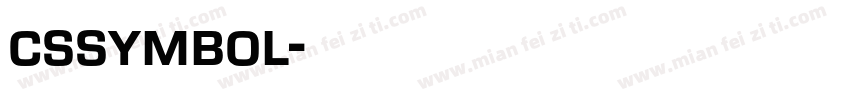 cssymbol字体转换