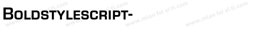 Boldstylescript字体转换