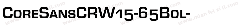 CoreSansCRW15-65Bol字体转换