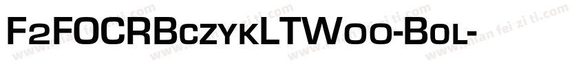 F2FOCRBczykLTW00-Bol字体转换