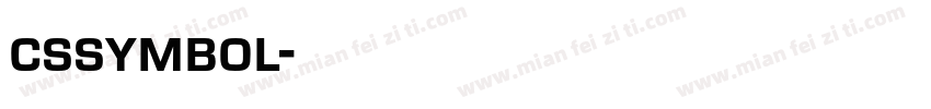 cssymbol字体转换
