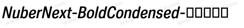 NuberNext-BoldCondensed字体转换