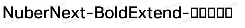NuberNext-BoldExtend字体转换