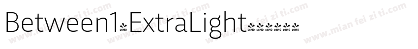 Between1-ExtraLight字体转换