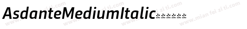 AsdanteMediumItalic字体转换