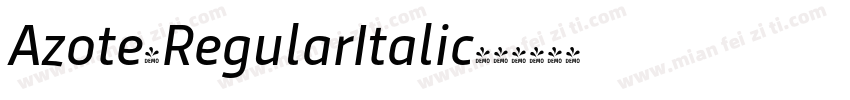 Azote-RegularItalic字体转换