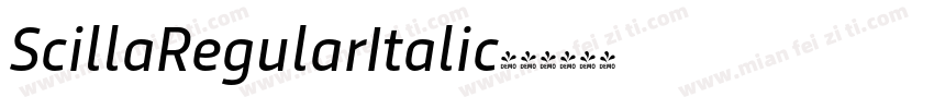 ScillaRegularItalic字体转换