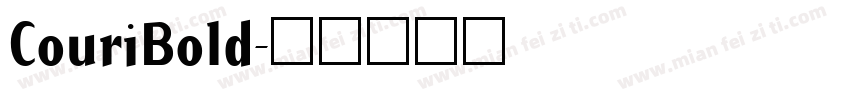 CouriBold字体转换