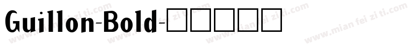 Guillon-Bold字体转换