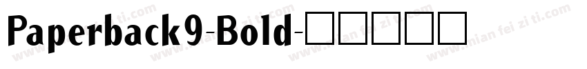 Paperback9-Bold字体转换