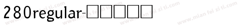 280regular字体转换