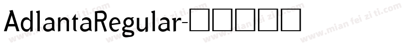 AdlantaRegular字体转换