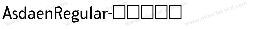 AsdaenRegular字体转换