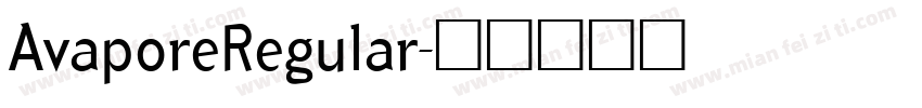 AvaporeRegular字体转换