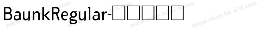 BaunkRegular字体转换