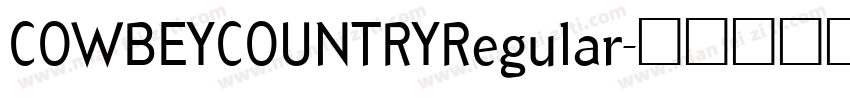 COWBEYCOUNTRYRegular字体转换