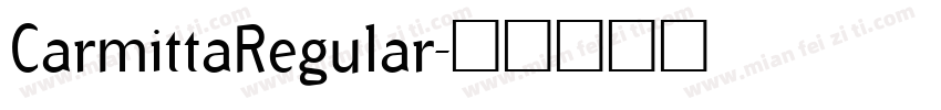 CarmittaRegular字体转换