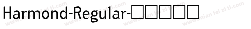 Harmond-Regular字体转换