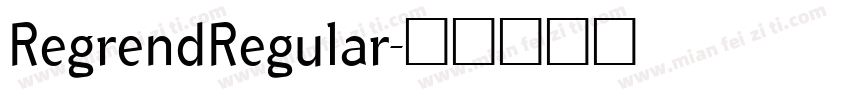 RegrendRegular字体转换