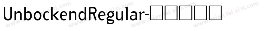 UnbockendRegular字体转换