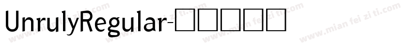 UnrulyRegular字体转换