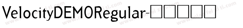 VelocityDEMORegular字体转换