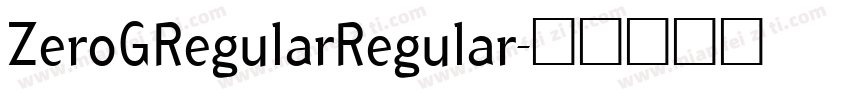 ZeroGRegularRegular字体转换