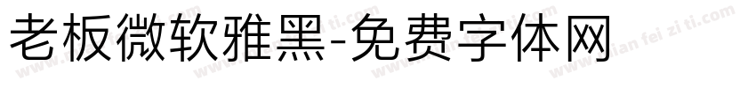 老板微软雅黑字体转换