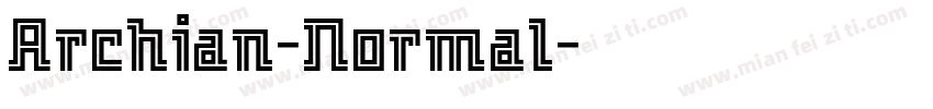 Archian-Normal字体转换