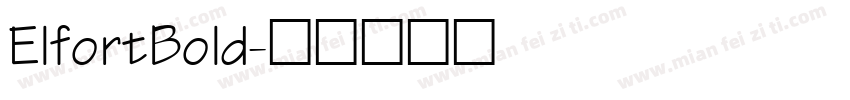 ElfortBold字体转换