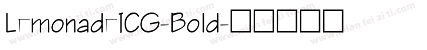 LemonadeICG-Bold字体转换
