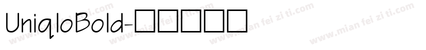 UniqloBold字体转换