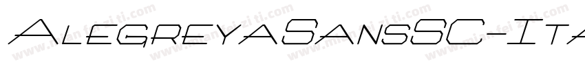 AlegreyaSansSC-Itali字体转换