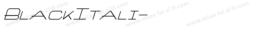 BlackItali字体转换