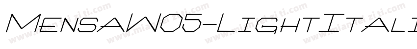 MensaW05-LightItali字体转换