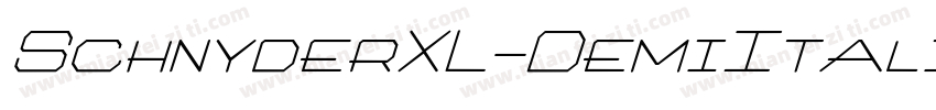 SchnyderXL-DemiItali字体转换