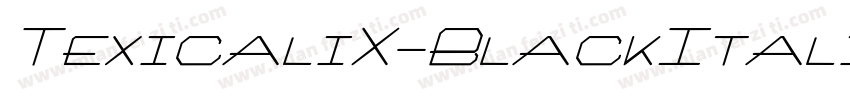 TexicaliX-BlackItali字体转换