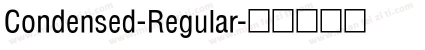 Condensed-Regular字体转换