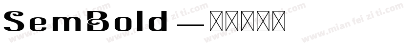 SemBold字体转换