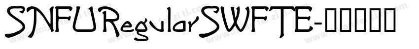 SNFURegularSWFTE字体转换