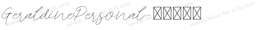 GeraldinePersonal字体转换