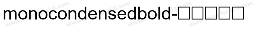 monocondensedbold字体转换