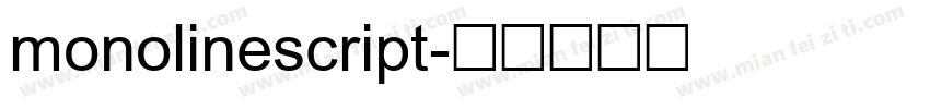 monolinescript字体转换