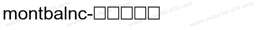 montbalnc字体转换