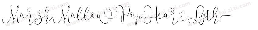 MarshMallowPopHeartLigth字体转换