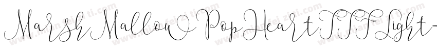 MarshMallowPopHeartTTFLight字体转换