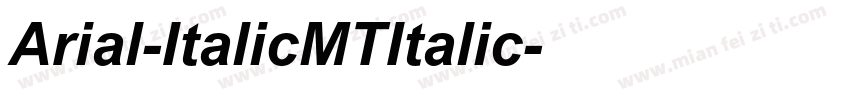 Arial-ItalicMTItalic字体转换